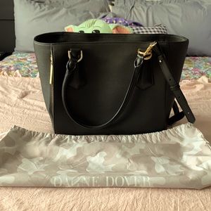 Well loved Black Dagne Dover Small Signature Tote